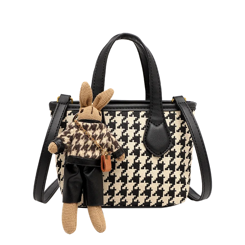 Houndstooth Large Capacity Handbag