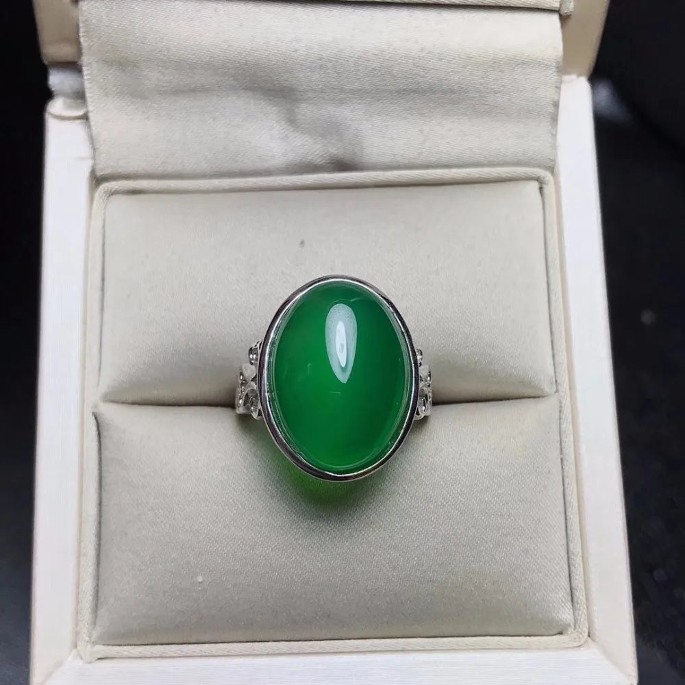 925 Silver Siberia Emerald Ring - Natural, Positive Energy