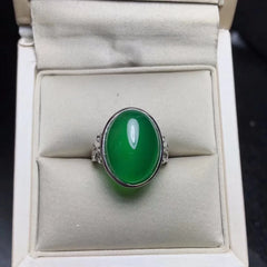 925 Silver Siberia Emerald Ring - Natural, Positive Energy