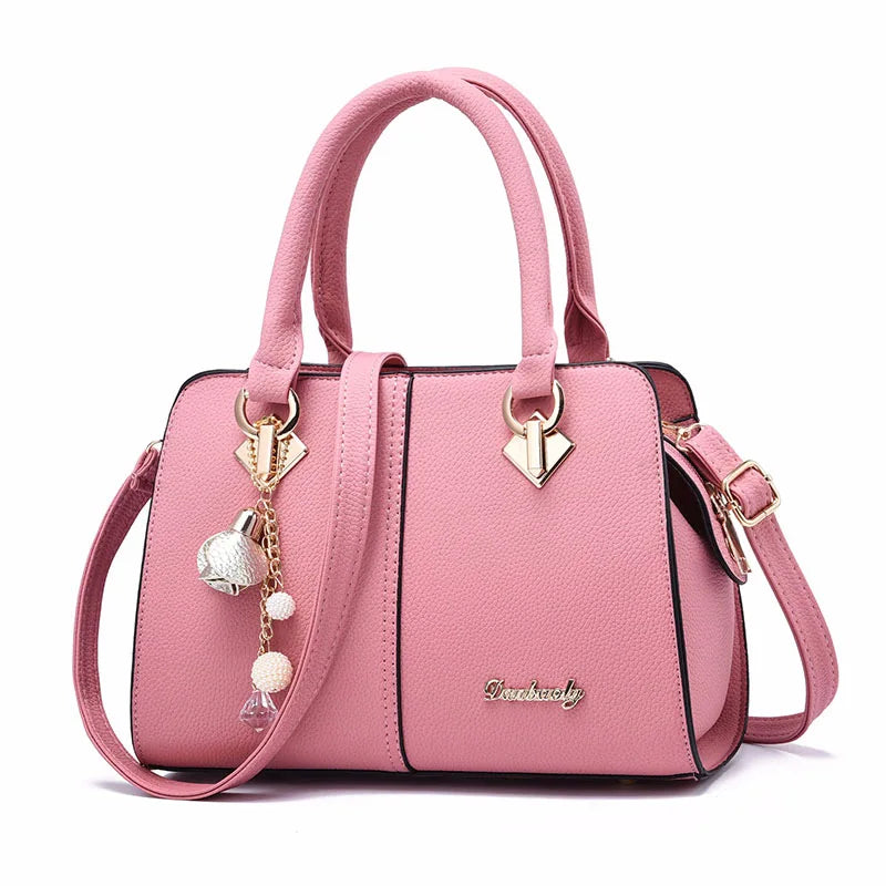European American Pu Crossbody Bag Boston Handbag 28X11X19cm