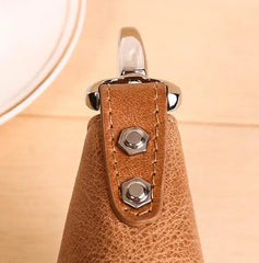 Vintage Leather Key Case with Zipper
