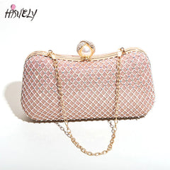 Rhinestone Dinner Clutch Bag, Diamond-Studded Shoulder Messenger Bag