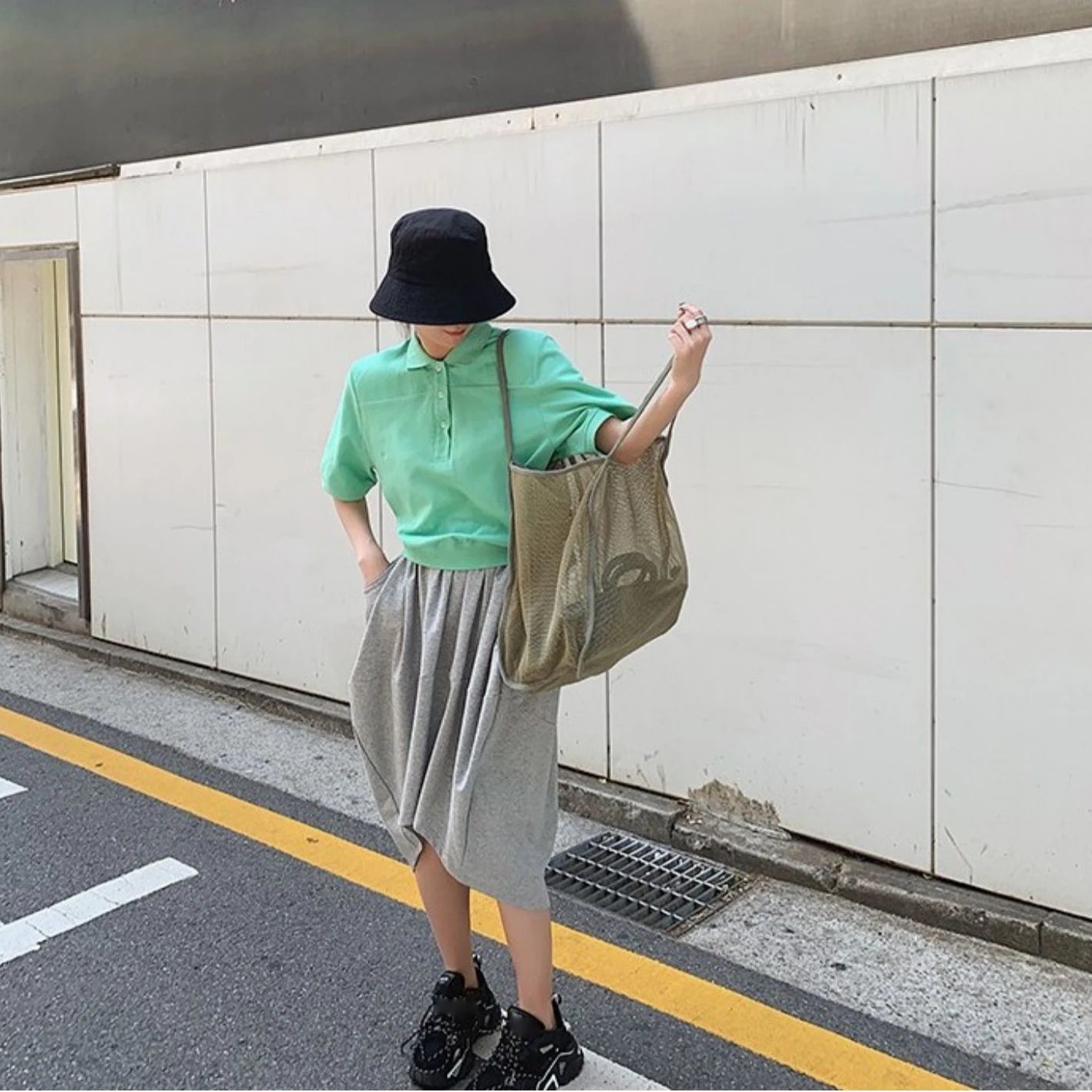 Transparent Gauze Shoulder Bag Light Shopping Bag Beach Handbag