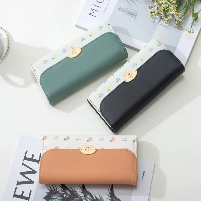 Women's Long Fashion Fruit Print Wallet Clutch