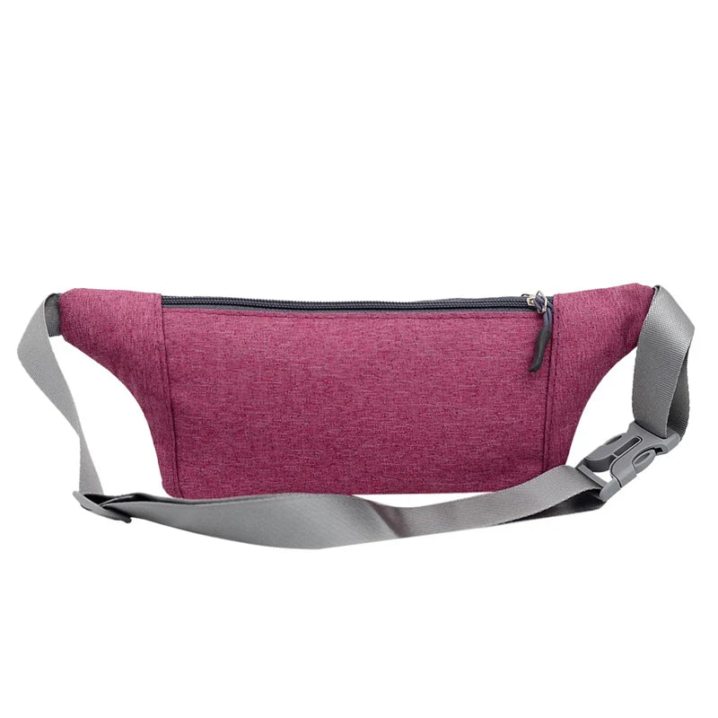 Pink Ladies Wallet Belt Bag with Multiple Pockets