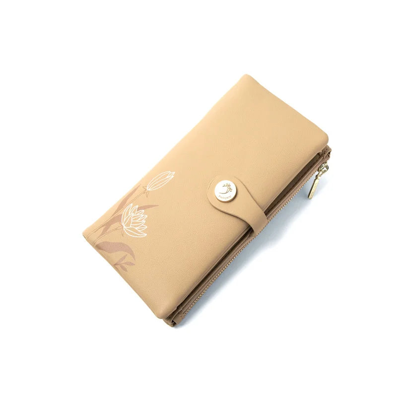 Women's Long Wallet Zipper Buckle Handbag High Capacity Wallet