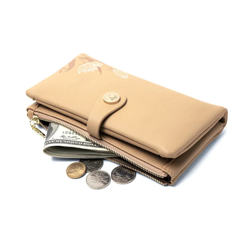Women's Long Wallet Zipper Buckle Handbag High Capacity Wallet