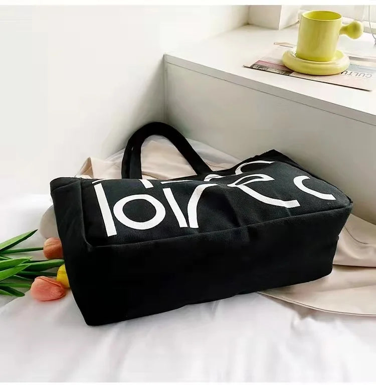Winter Canvas Bag Large-Capacity Letter Shoulder Bag