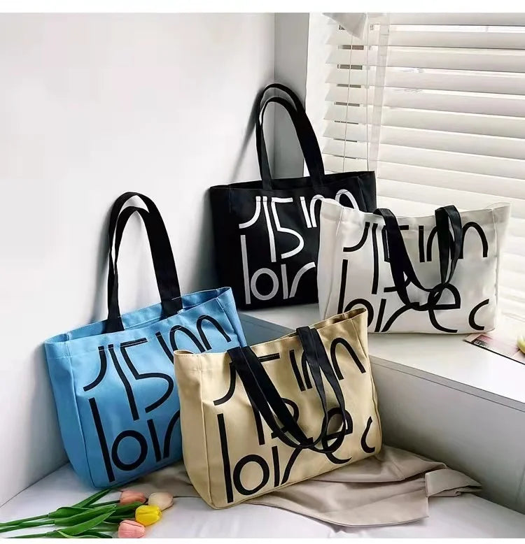 Winter Canvas Bag Large-Capacity Letter Shoulder Bag