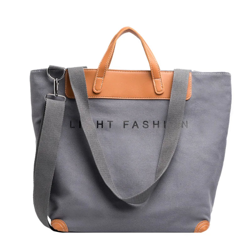Women's Canvas Shoulder Bag with Adjustable Strap