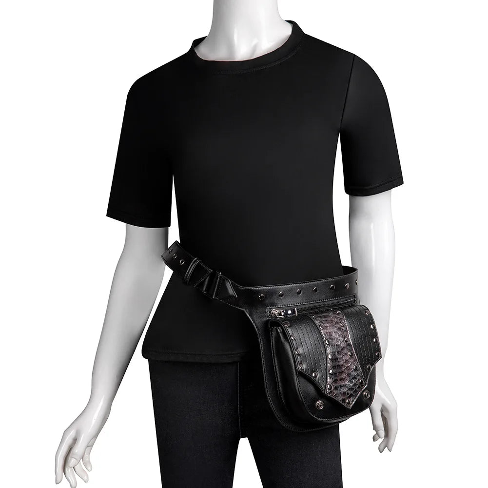 Steampunk Women's Shoulder Bag Tactical Men's Waist Bag
