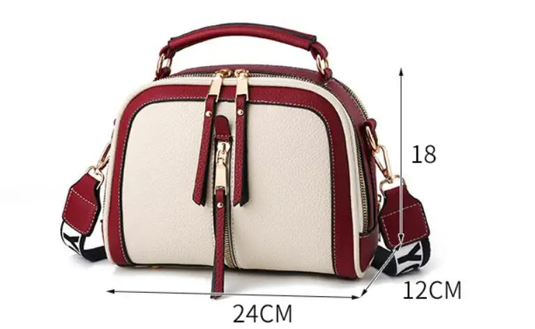 Women's Crossbody Bag with Belt Decoration