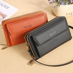 Women's Messenger Bag Shoulder Bag Double Zipper Mobile Phone Bag