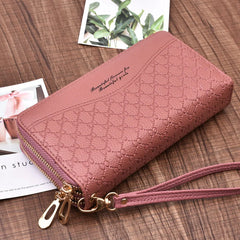 Large Capacity Women's Double Zipper Hand Holding Purse