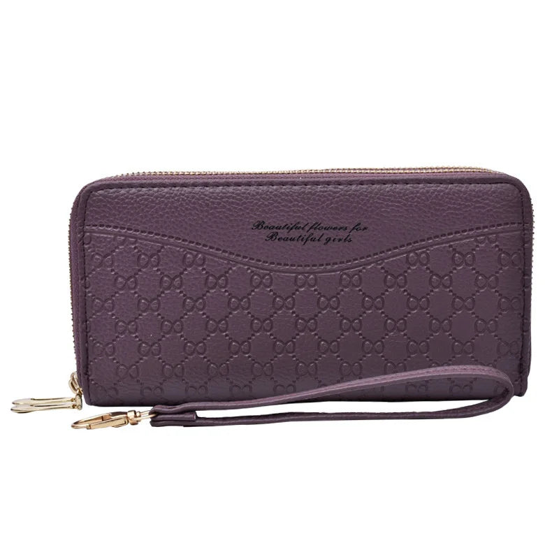 Large Capacity Women's Double Zipper Hand Holding Purse