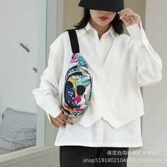 Women's Sports Waist Bag Nylon Multi-layer Chest Backpack