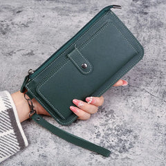 Women's PU Leather Zipper Wallet Purse