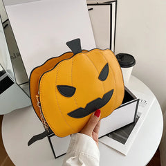 Devil Pumpkin Shaped Handbag Halloween Crossbody Bag