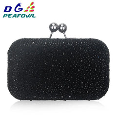 Crystal Clutch Evening Bag with Chains for Party Wedding