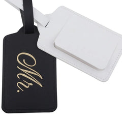 Solid MR MRS Passport Cover Set - Couple Wedding Travel Holder