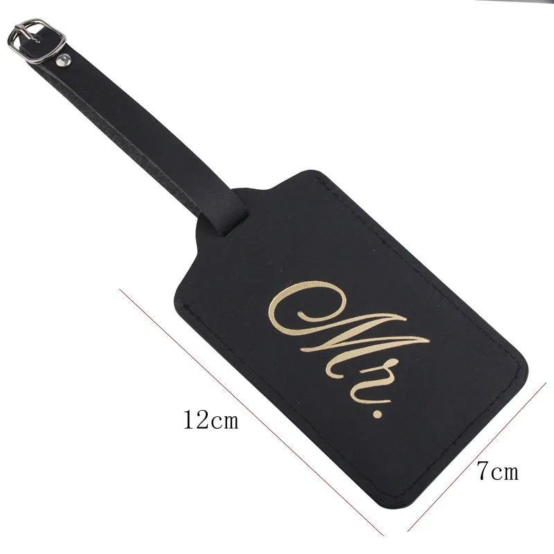 Solid MR MRS Passport Cover Set - Couple Wedding Travel Holder