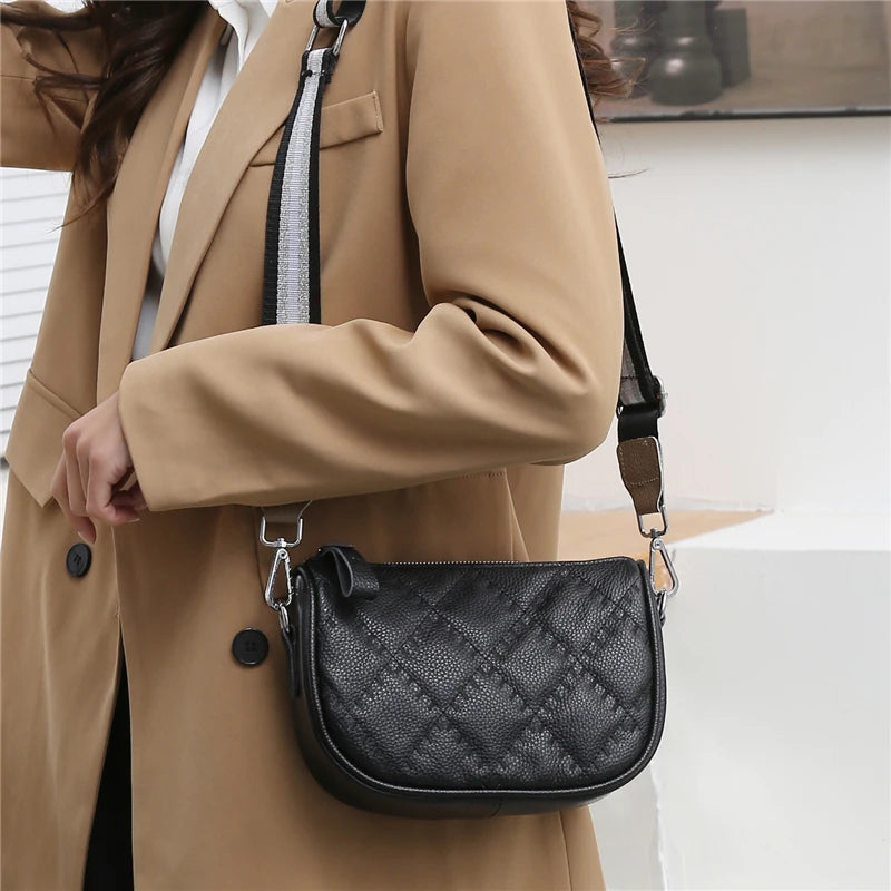 Geniune Leather Crossbody Shoulder Bag Multi-function