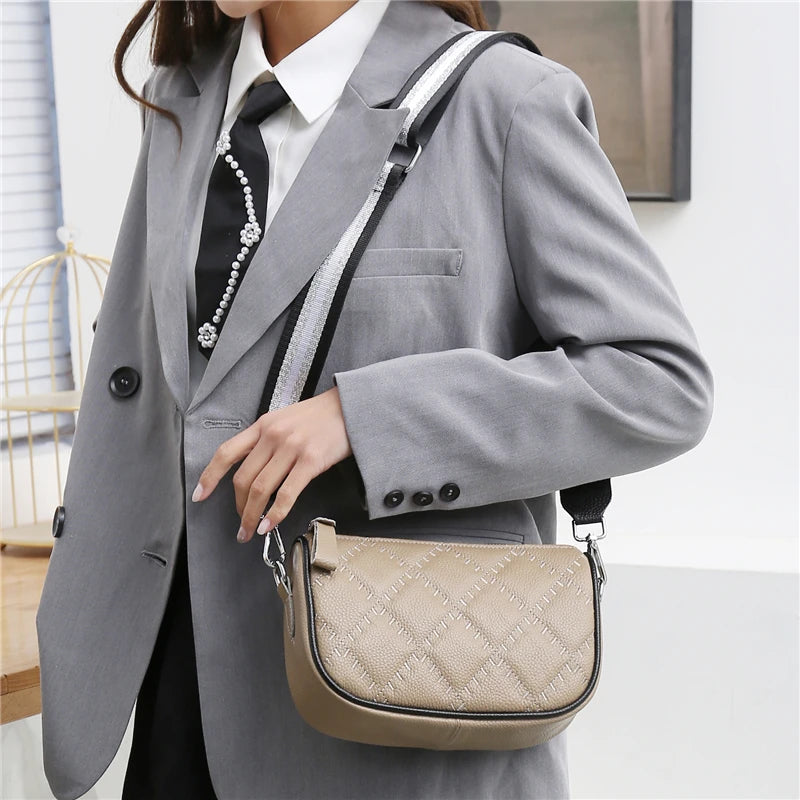 Geniune Leather Crossbody Shoulder Bag Multi-function