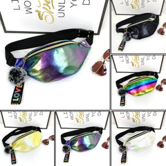 Women Colorful Waist Fanny Pack Belt Bag Girls Pouch Hip Bum Bag