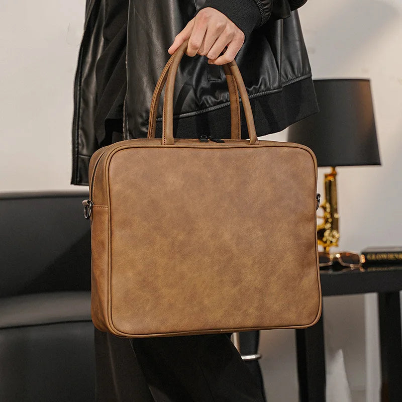 Men's Frosted Briefcase Handbag Laptop Bag