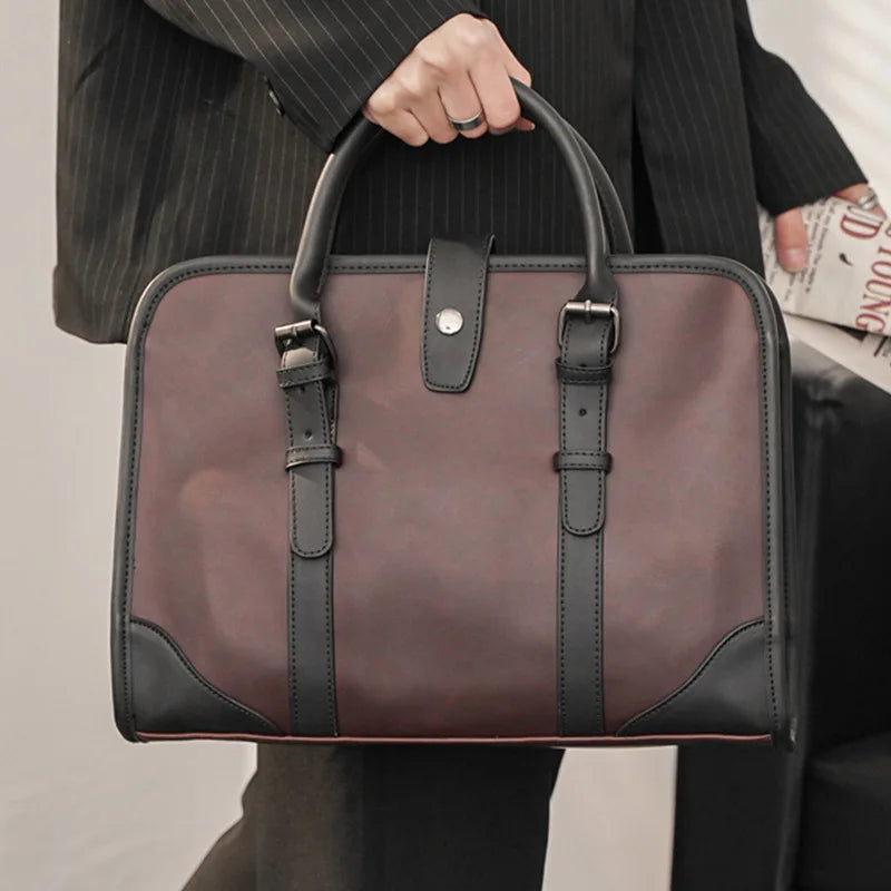 Men's Business Handbag Briefcase Old Single Shoulder Bag