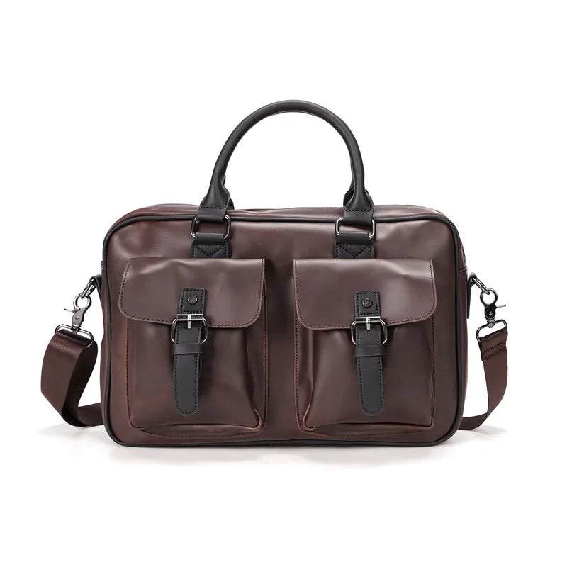 Men's PU Leather Shoulder Bag Briefcase