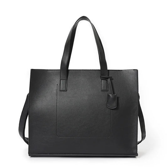 Men's PU Leather Tote Shoulder Bag Handbag Briefcase Business Bag