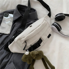 New hotstacy Ladies Chest Bag Canvas Single Shoulder Waist Bag