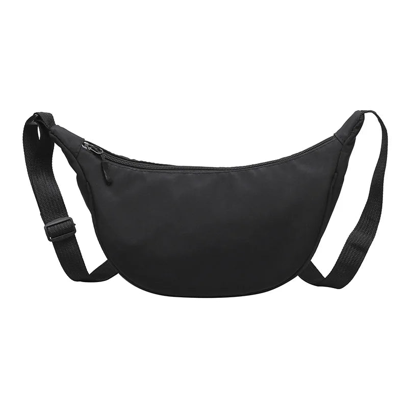 Stacy Nylon Messenger Bag Wide Shoulder Dumpling Bag