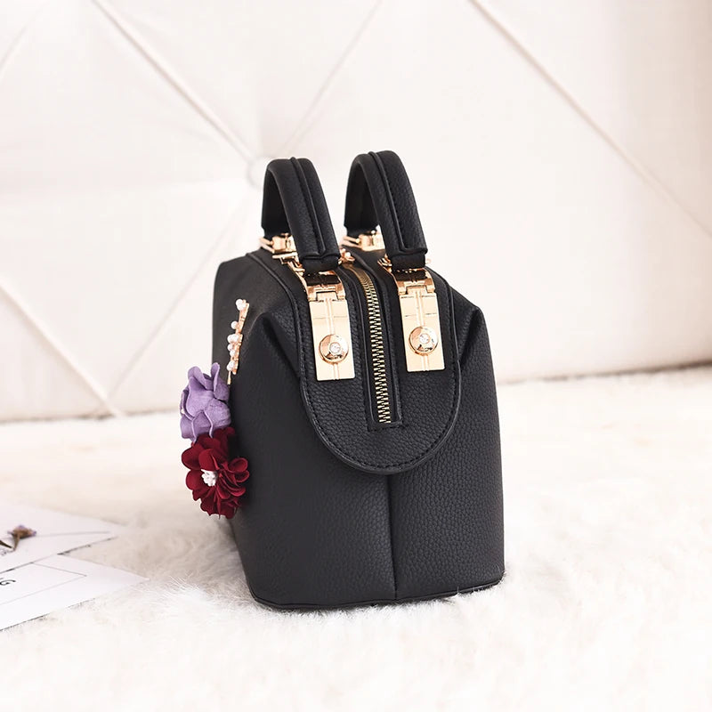 Newposs Embroidery Flower Shoulder Bag Women's Handbag
