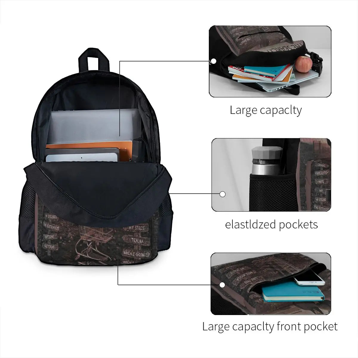 Waterproof Backpack Men Women Manga 2 Backpacks