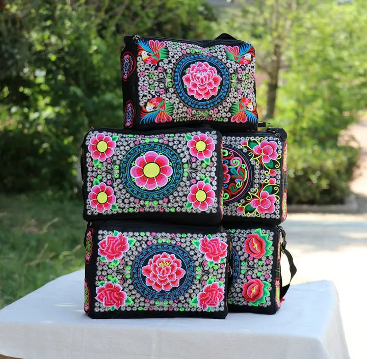 Floral Embroidered Small Shoulder&Crossbody bags