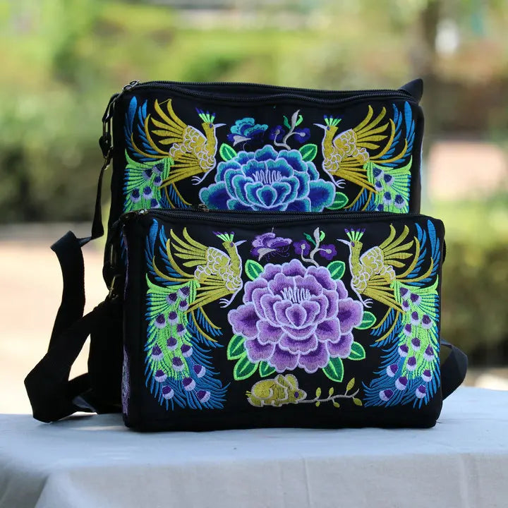 Floral Embroidered Small Shoulder&Crossbody bags