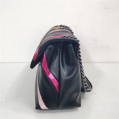 Rainbow Line Stitching Chain Bag Women's Messenger Bag