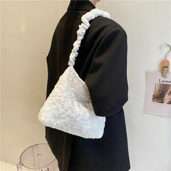 Niche Texture Ins Fire Fold Armpit Bucket Bag Women's Casual Versatile Handbags