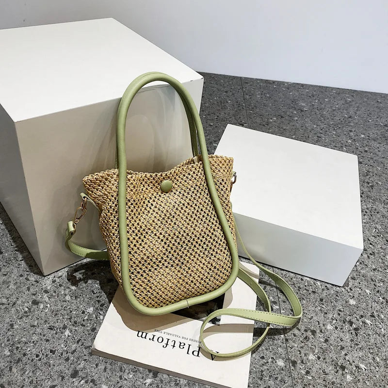 Niche Sense Straw Bag Women's Summer Personality Messenger Bag