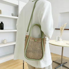 Niche Sense Straw Bag Women's Summer Personality Messenger Bag
