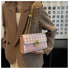 Plaid Chain Messenger Bag Autumn/Winter Women's Shoulder Bag