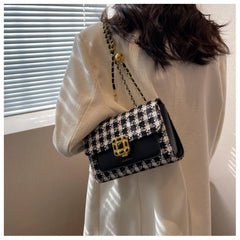 Plaid Chain Messenger Bag Autumn/Winter Women's Shoulder Bag