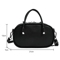 Women's Niche Crossbody Bag Solid PU Leather Tote