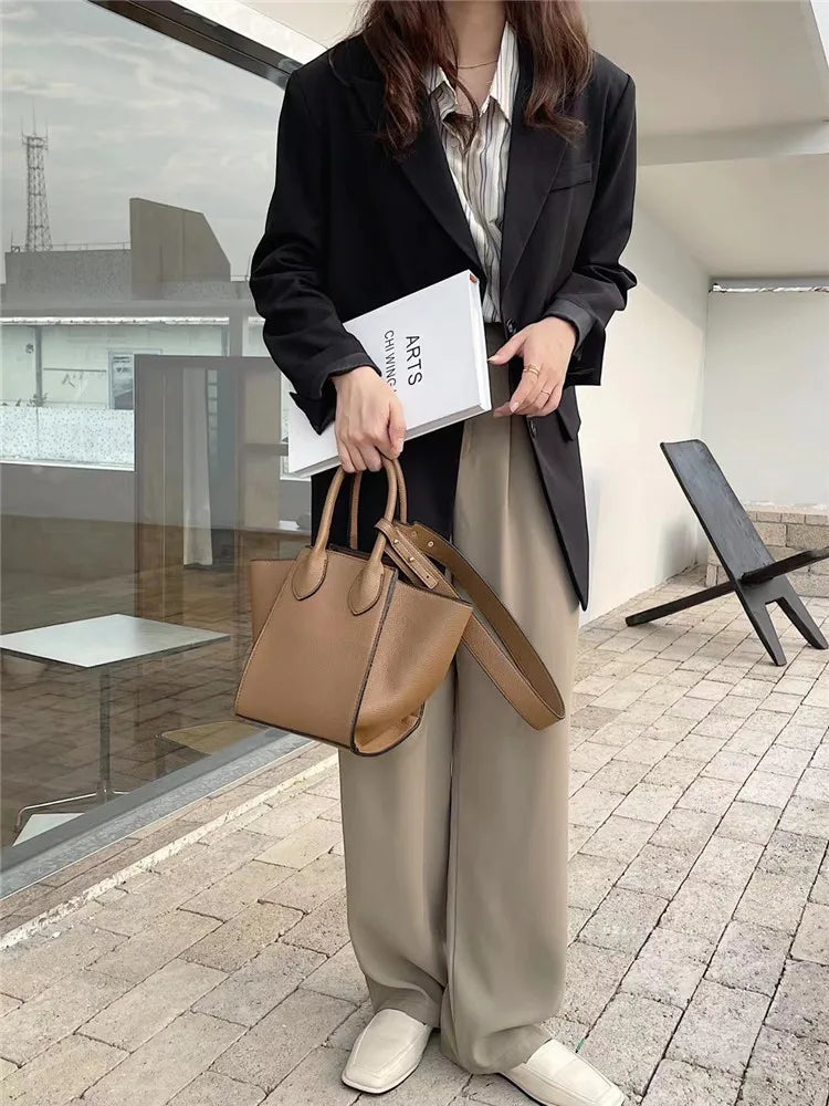 Women's Vegetable Basket PU Leather Shoulder Bag