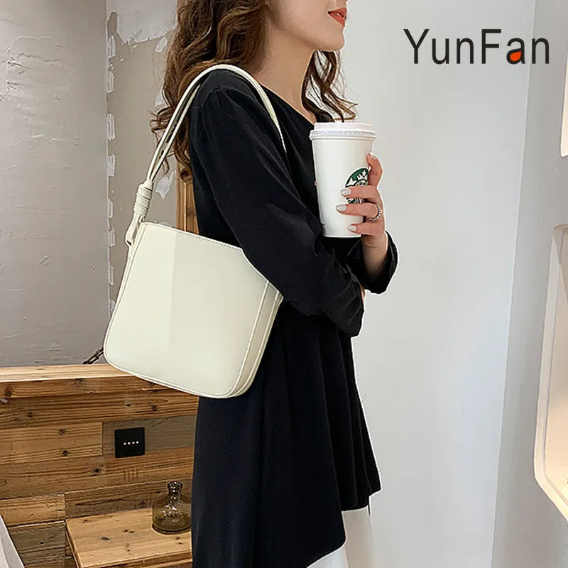 Summer Retro PU Leather Messenger Bag Bucket Bag
