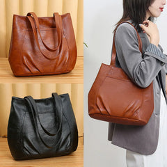 Texture Print Single Shoulder Bag Large Capacity Tote Women's Bags
