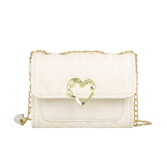 Summer One-Shoulder Bag with Pearl Chain Design