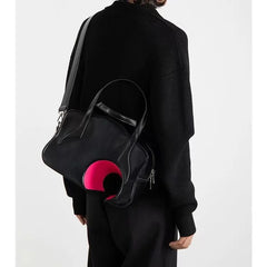 PU Luggage Hollow Out Travel Bag Handbag Duffle